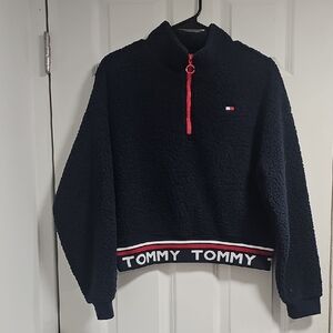 Tommy Hilfiger Navy Fleece with Red Zip